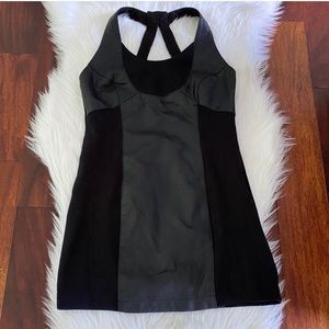 ASOS 100% Leather Panel Strap Dress Size 10